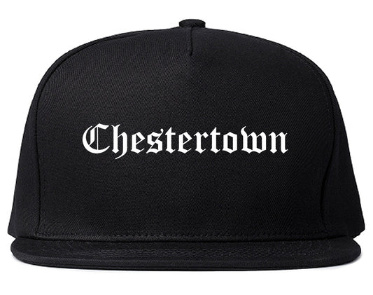 Chestertown Maryland MD Old English Mens Snapback Hat Black