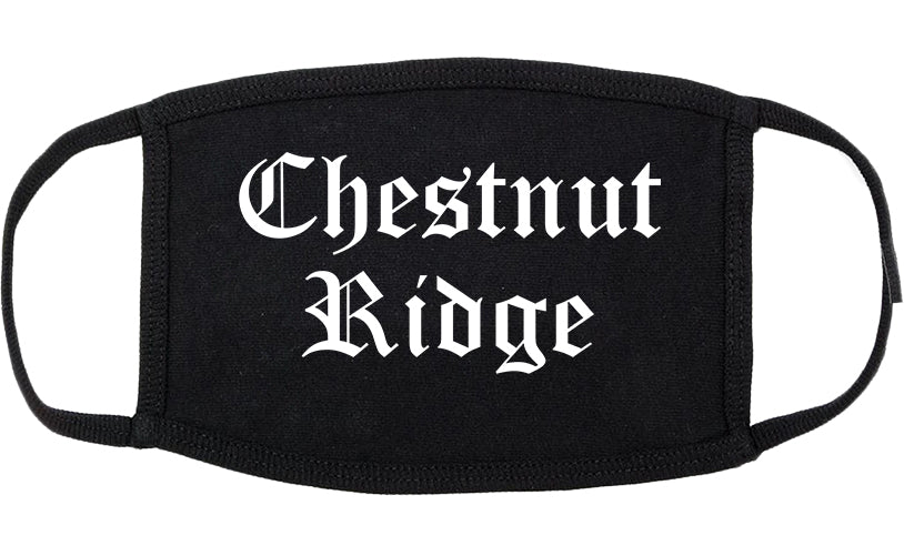 Chestnut Ridge New York NY Old English Cotton Face Mask Black