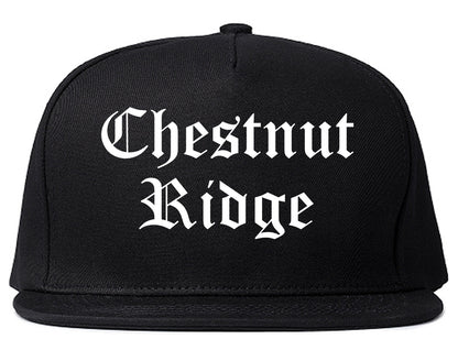 Chestnut Ridge New York NY Old English Mens Snapback Hat Black