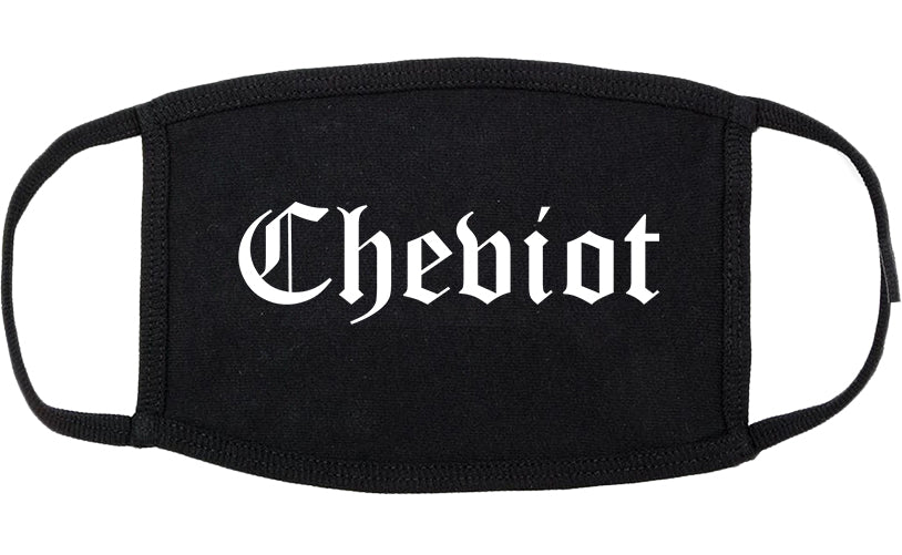 Cheviot Ohio OH Old English Cotton Face Mask Black