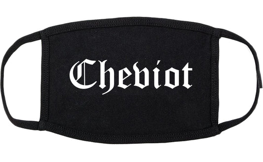 Cheviot Ohio OH Old English Cotton Face Mask Black
