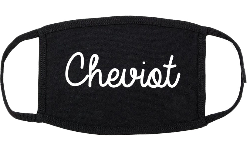 Cheviot Ohio OH Script Cotton Face Mask Black