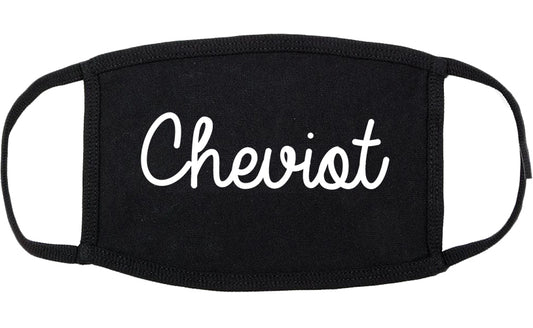 Cheviot Ohio OH Script Cotton Face Mask Black