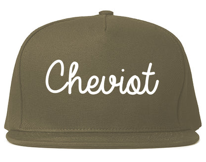 Cheviot Ohio OH Script Mens Snapback Hat Grey