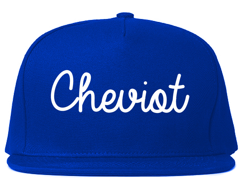 Cheviot Ohio OH Script Mens Snapback Hat Royal Blue