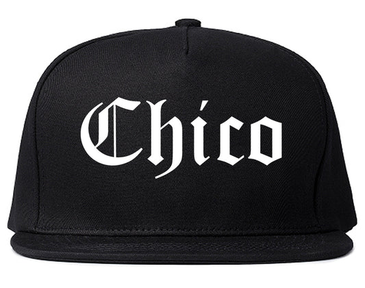 Chico California CA Old English Mens Snapback Hat Black