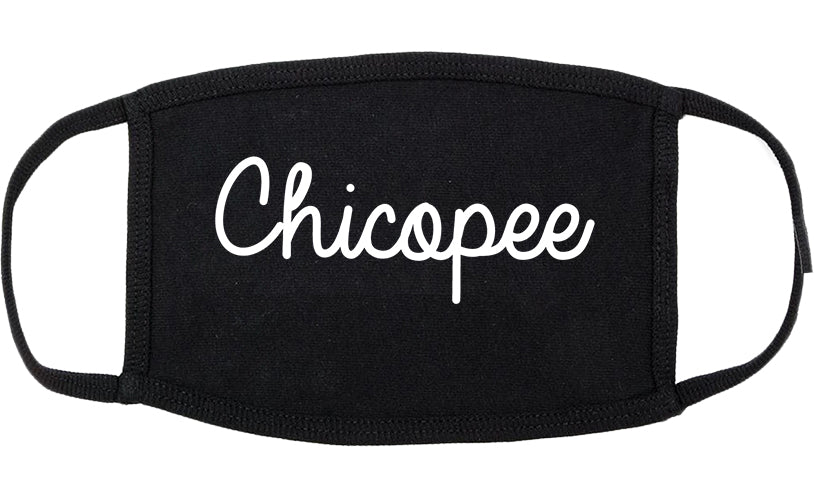 Chicopee Massachusetts MA Script Cotton Face Mask Black
