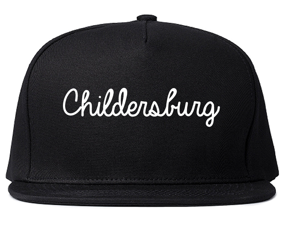 Childersburg Alabama AL Script Mens Snapback Hat Black