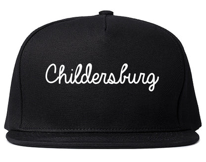 Childersburg Alabama AL Script Mens Snapback Hat Black