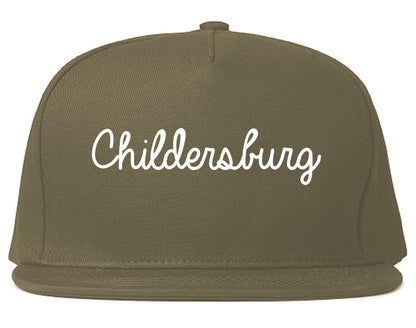 Childersburg Alabama AL Script Mens Snapback Hat Grey