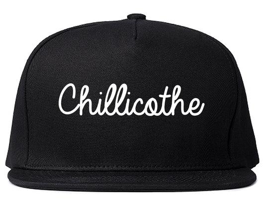 Chillicothe Ohio OH Script Mens Snapback Hat Black