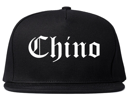 Chino California CA Old English Mens Snapback Hat Black