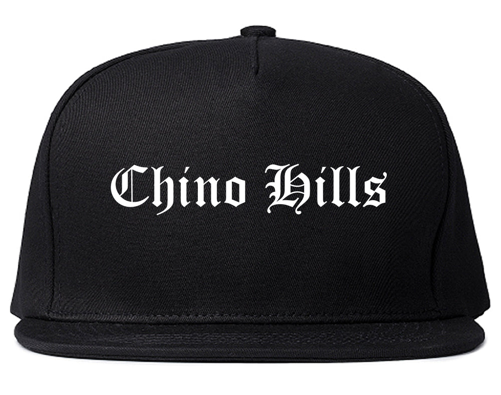 Chino Hills California CA Old English Mens Snapback Hat Black