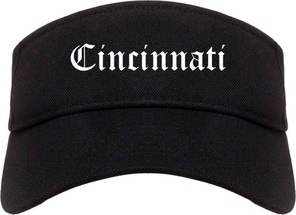 Cincinnati Ohio OH Old English Mens Visor Cap Hat Black
