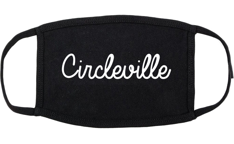 Circleville Ohio OH Script Cotton Face Mask Black