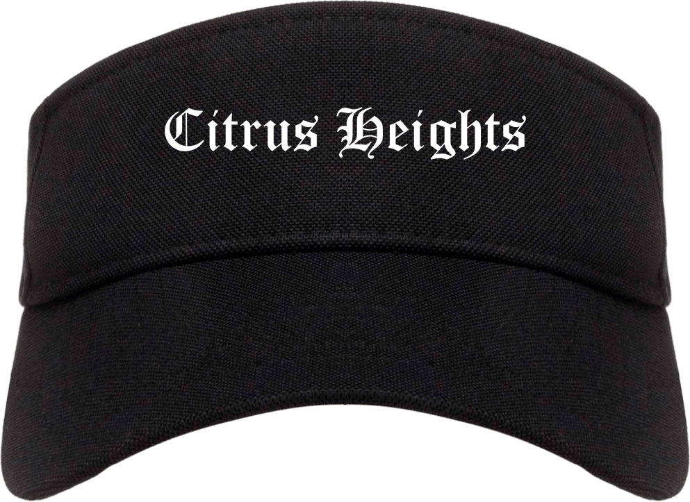 Citrus Heights California CA Old English Mens Visor Cap Hat Black