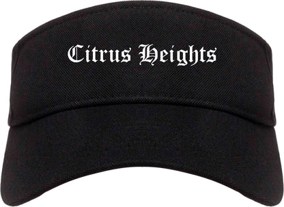 Citrus Heights California CA Old English Mens Visor Cap Hat Black