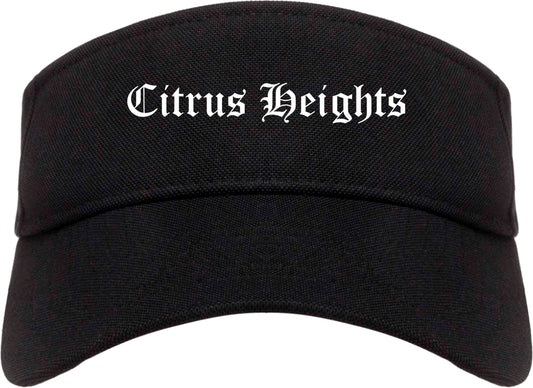 Citrus Heights California CA Old English Mens Visor Cap Hat Black