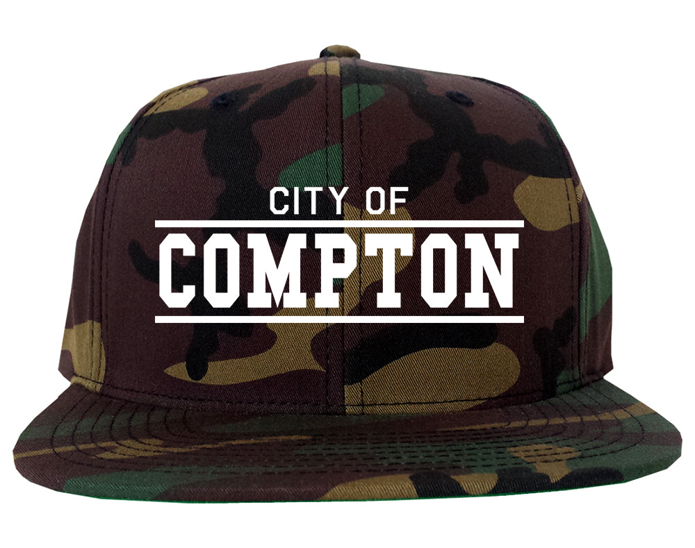 City Of Compton Lines California Mens Snapback Hat Camo