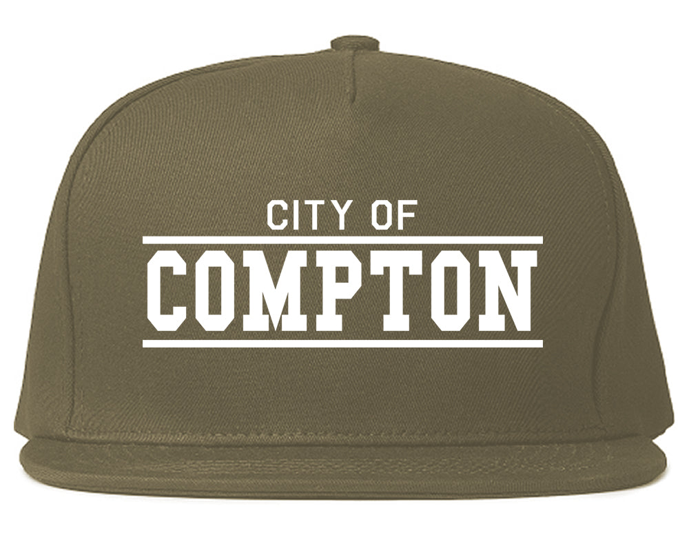 City Of Compton Lines California Mens Snapback Hat Grey