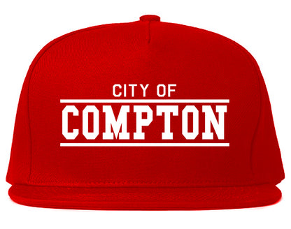 City Of Compton Lines California Mens Snapback Hat Red