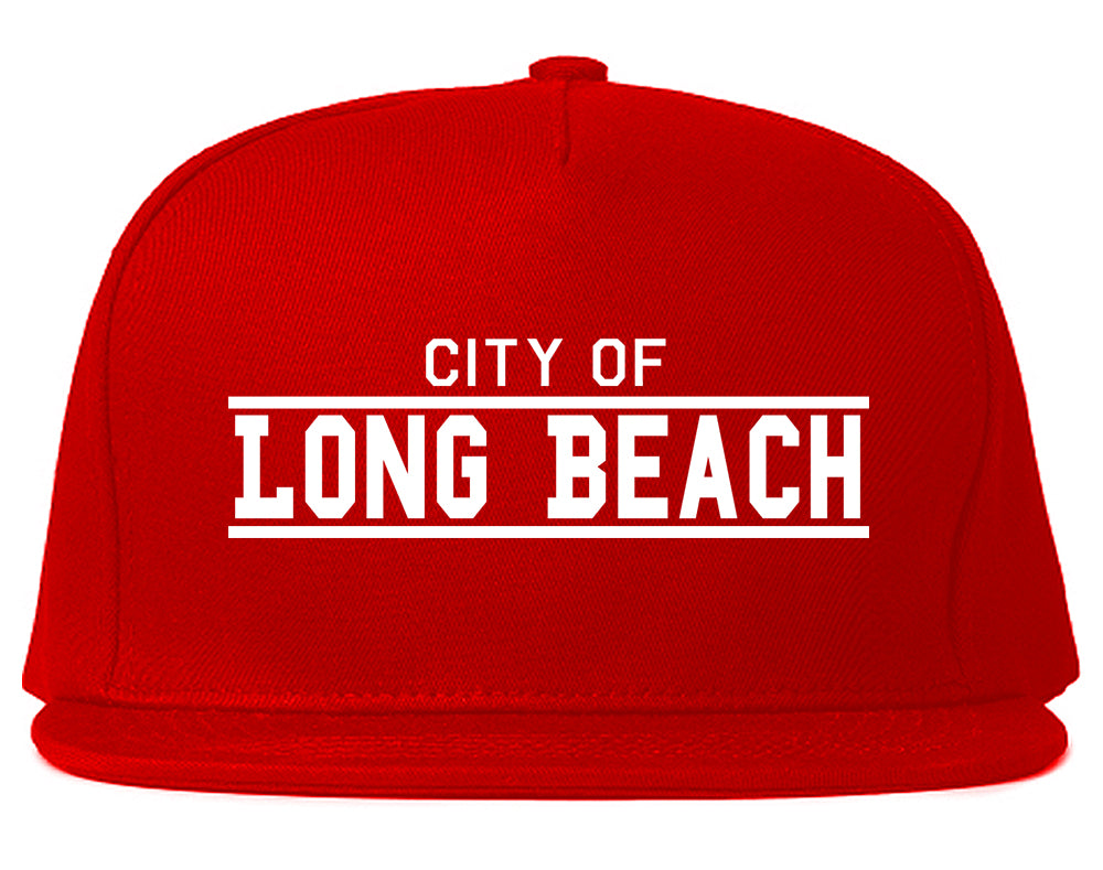 City Of Long Beach California Mens Snapback Hat Red