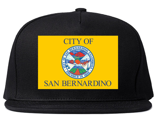 City Of San Bernardino California FLAG Mens Snapback Hat Black