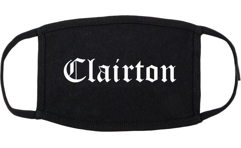 Clairton Pennsylvania PA Old English Cotton Face Mask Black