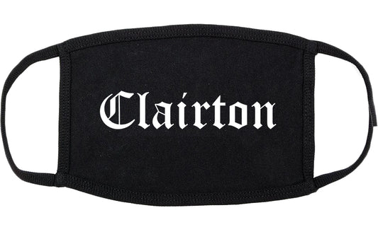 Clairton Pennsylvania PA Old English Cotton Face Mask Black