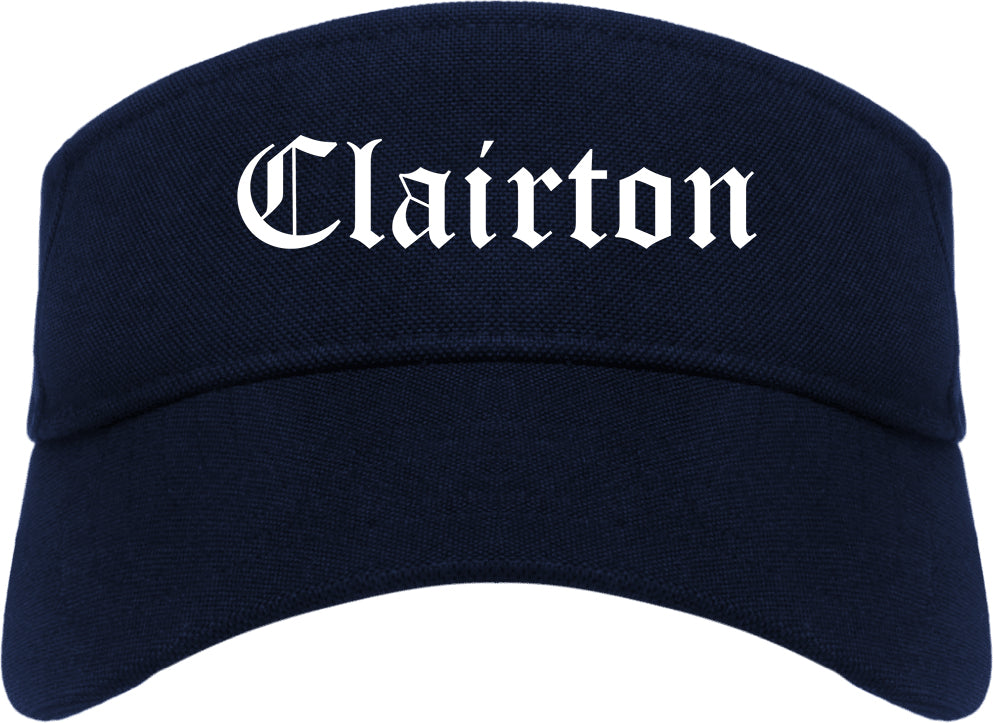 Clairton Pennsylvania PA Old English Mens Visor Cap Hat Navy Blue