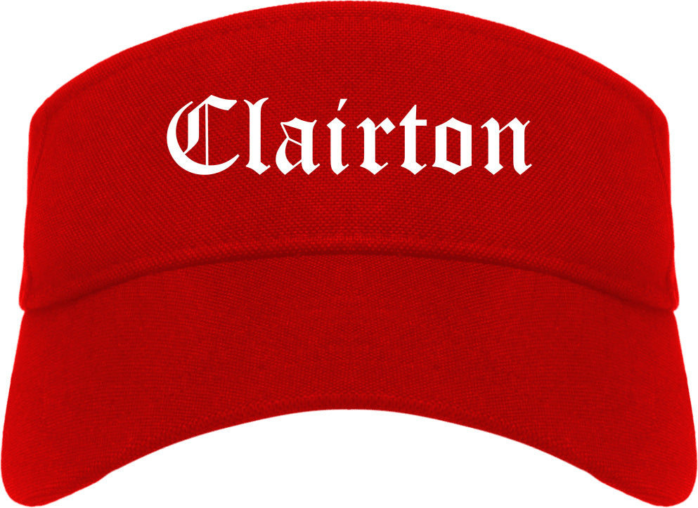 Clairton Pennsylvania PA Old English Mens Visor Cap Hat Red