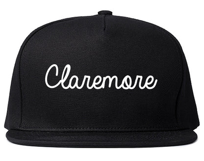 Claremore Oklahoma OK Script Mens Snapback Hat Black