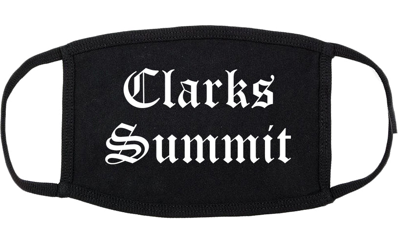 Clarks Summit Pennsylvania PA Old English Cotton Face Mask Black