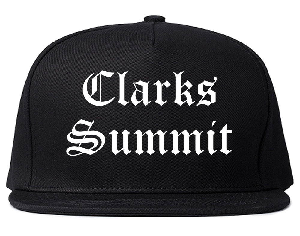 Clarks Summit Pennsylvania PA Old English Mens Snapback Hat Black