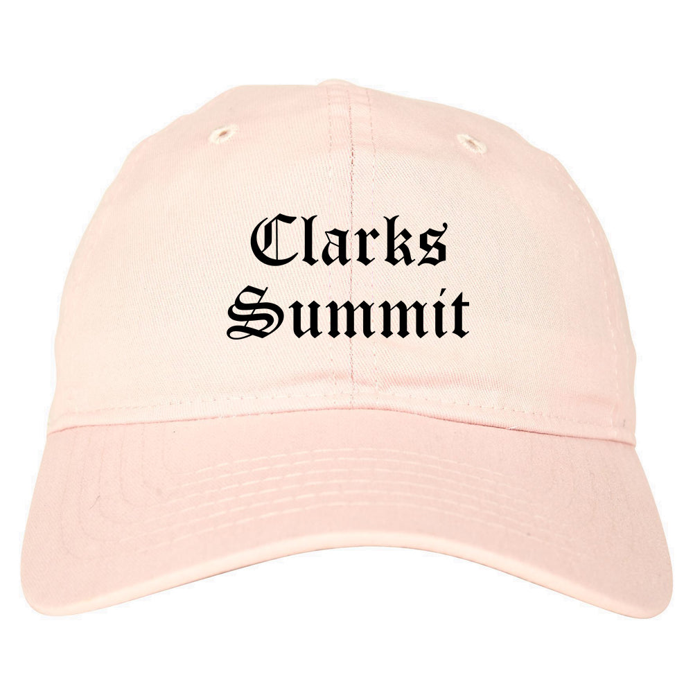 Clarks Summit Pennsylvania PA Old English Mens Dad Hat Baseball Cap Pink