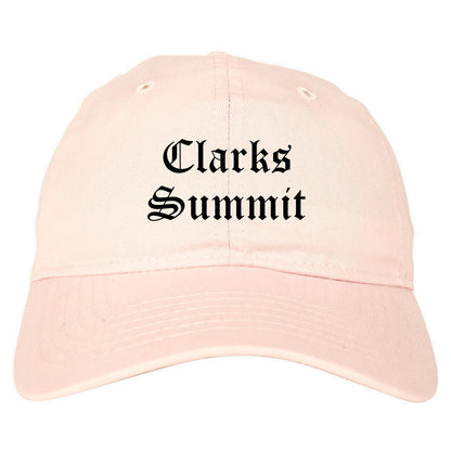 Clarks Summit Pennsylvania PA Old English Mens Dad Hat Baseball Cap Pink