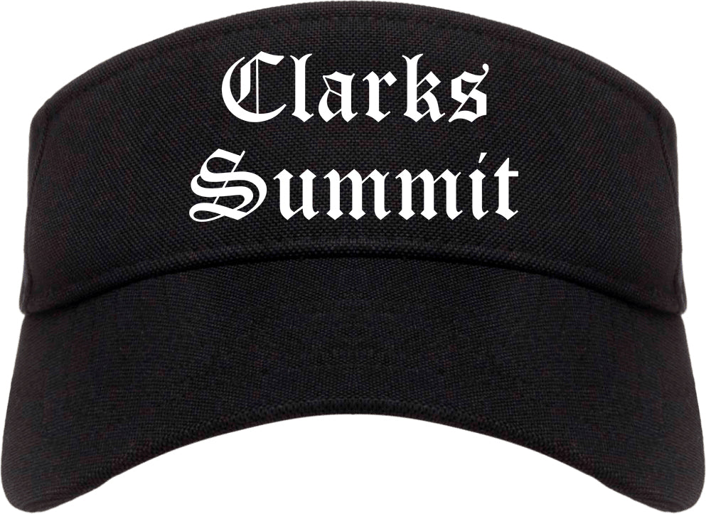 Clarks Summit Pennsylvania PA Old English Mens Visor Cap Hat Black