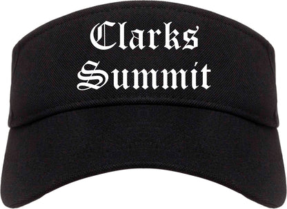 Clarks Summit Pennsylvania PA Old English Mens Visor Cap Hat Black