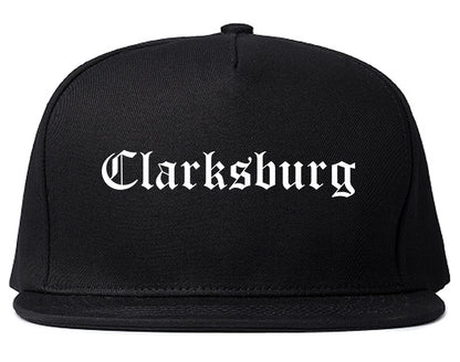 Clarksburg West Virginia WV Old English Mens Snapback Hat Black