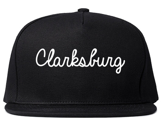 Clarksburg West Virginia WV Script Mens Snapback Hat Black