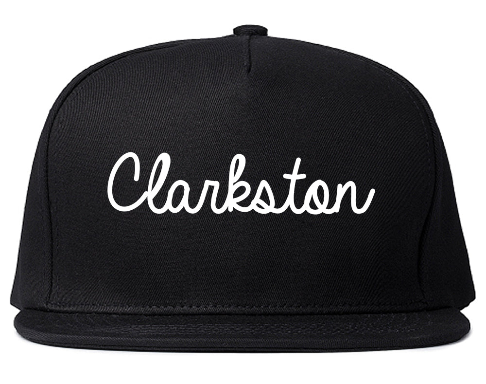 Clarkston Georgia GA Script Mens Snapback Hat Black