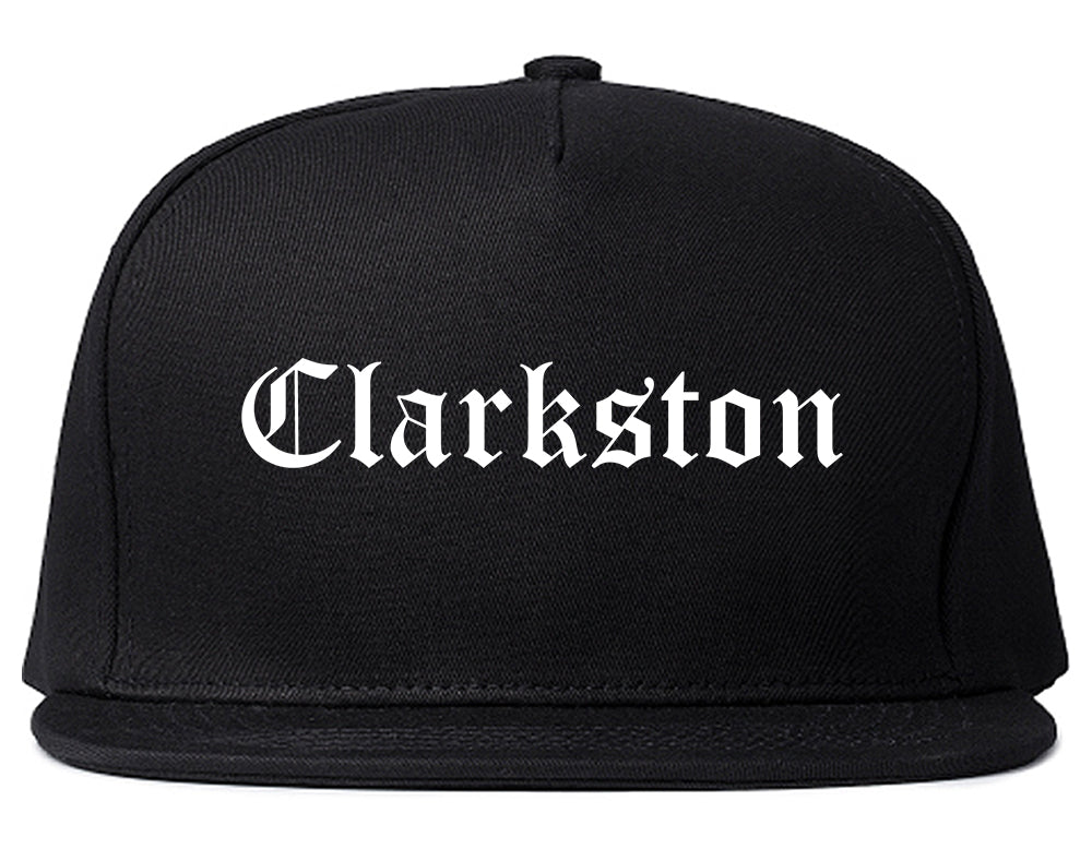 Clarkston Washington WA Old English Mens Snapback Hat Black