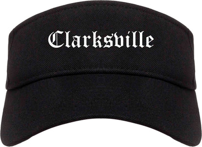 Clarksville Arkansas AR Old English Mens Visor Cap Hat Black