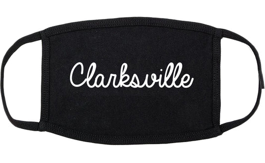 Clarksville Indiana IN Script Cotton Face Mask Black