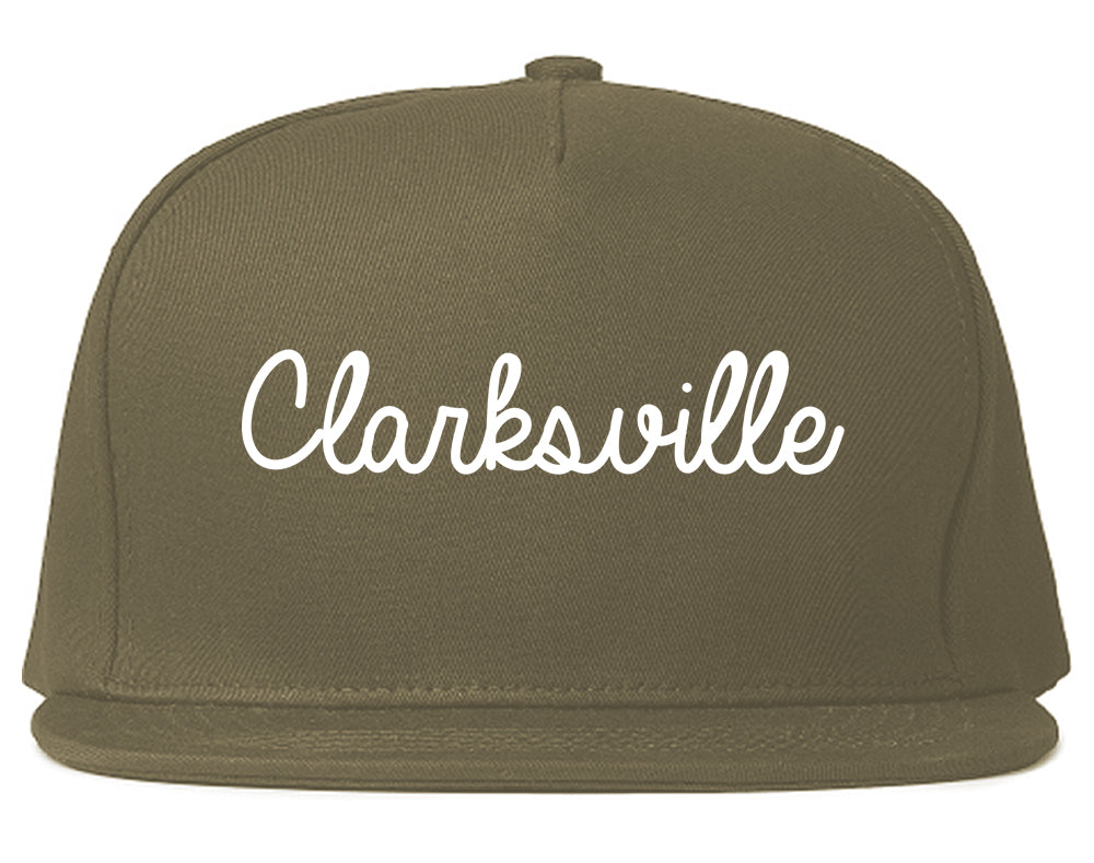 Clarksville Indiana IN Script Mens Snapback Hat Grey