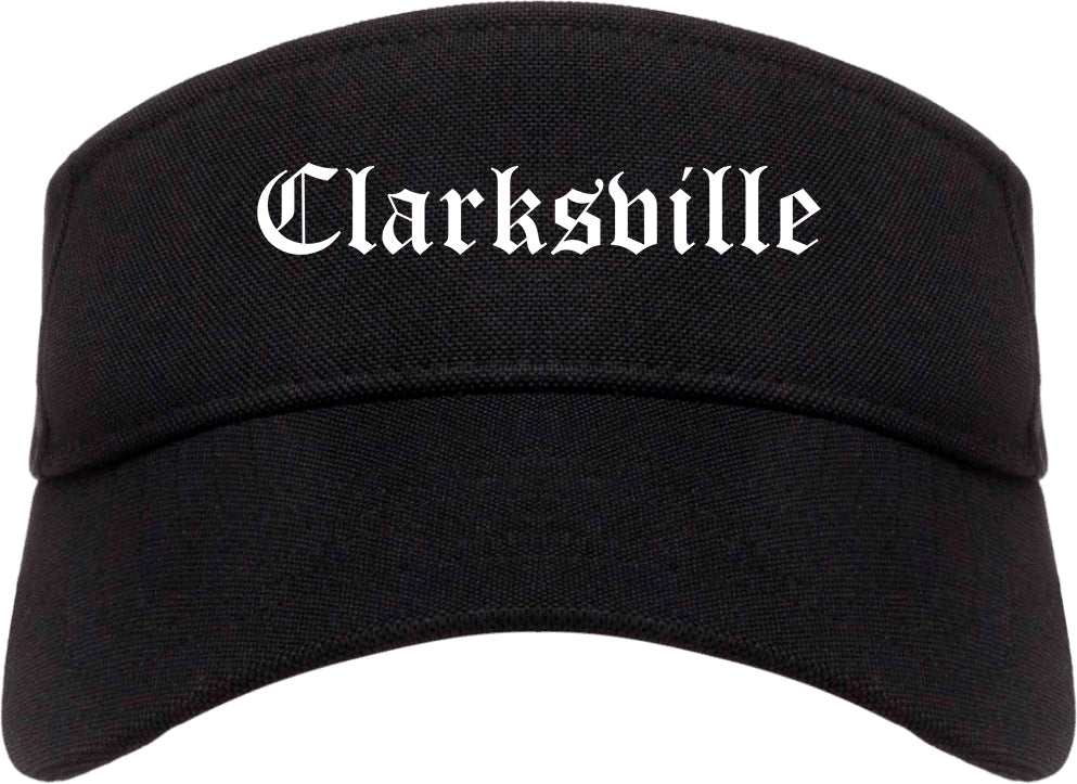 Clarksville Indiana IN Old English Mens Visor Cap Hat Black