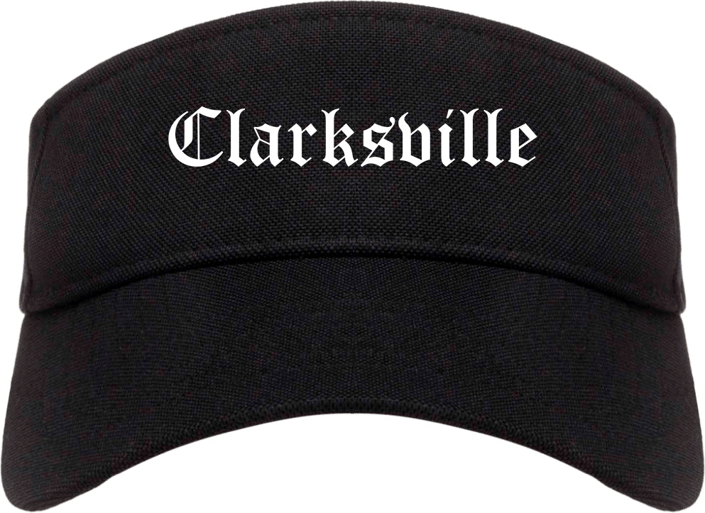 Clarksville Tennessee TN Old English Mens Visor Cap Hat Black