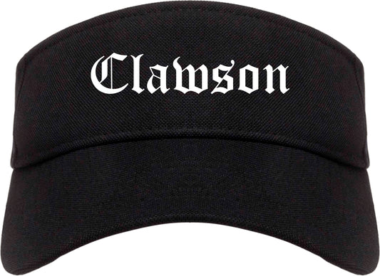 Clawson Michigan MI Old English Mens Visor Cap Hat Black