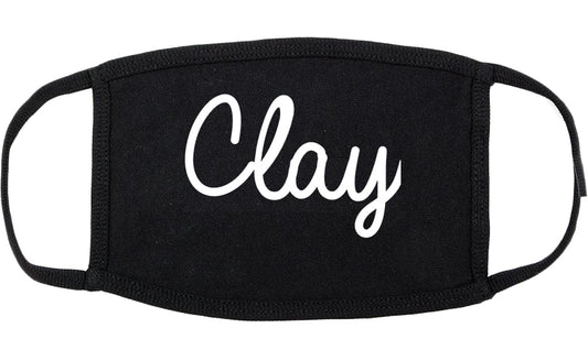 Clay Alabama AL Script Cotton Face Mask Black