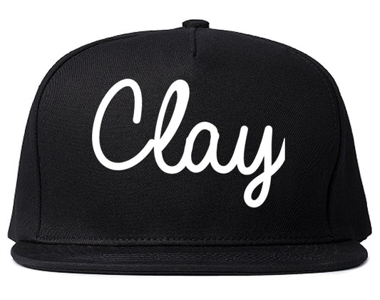 Clay Alabama AL Script Mens Snapback Hat Black